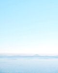 浅蓝朦胧海天风景