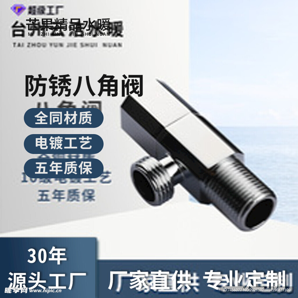 全铜防锈八角阀