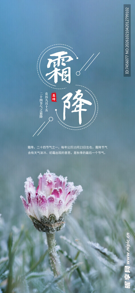 霜降节气唯美意境图