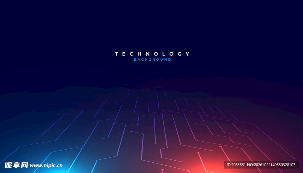 红蓝科技光效背景