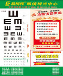 视力表眼镜店宣传海报