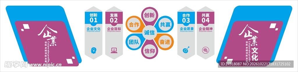 企业文化墙公司形象墙背景