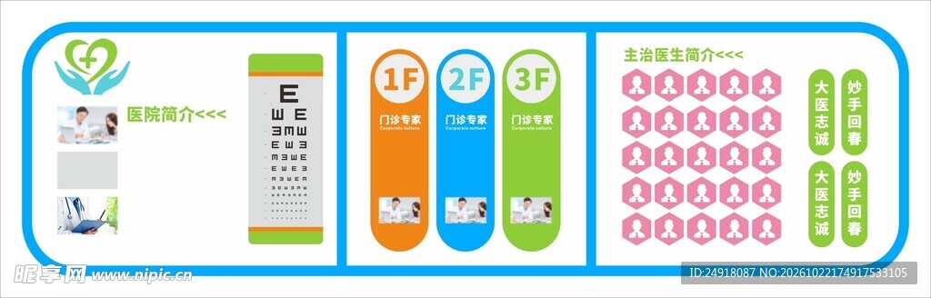 医院文化墙形象墙背景墙