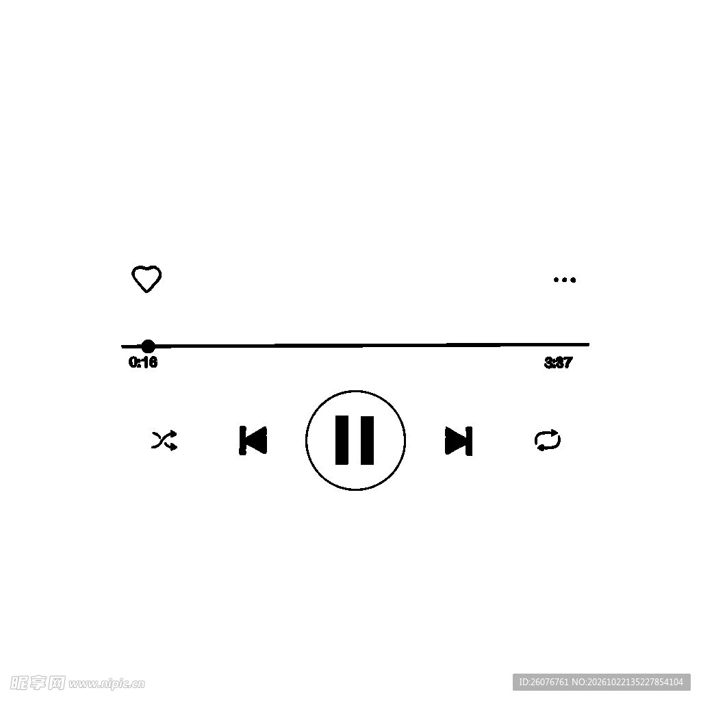 极简音乐播放控件