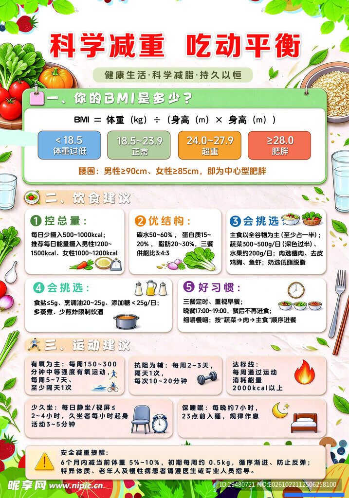 科学减重吃动平衡科普