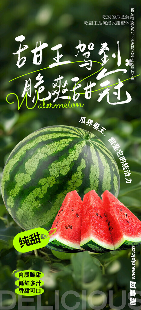 甜王西瓜宣传海报