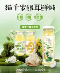 猫千岁银耳鲜炖产品海报