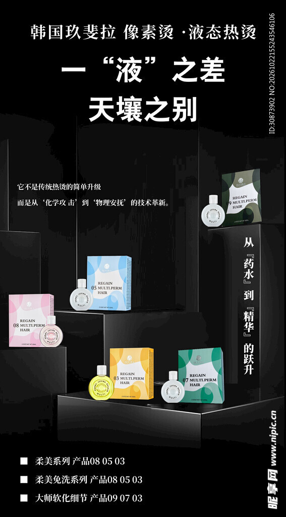 精华液对比宣传海报
