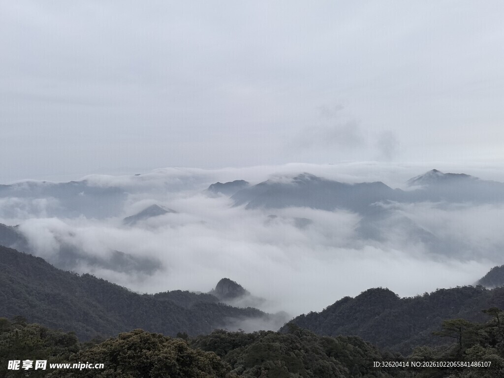 山间云雾山野风光