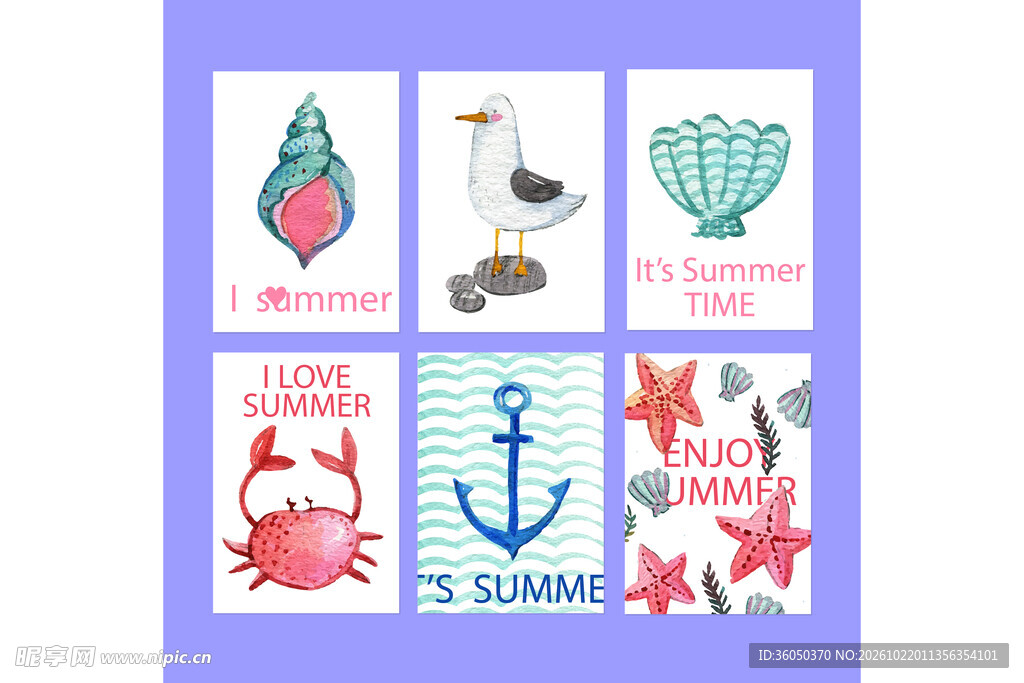 夏日海洋主题插画合集