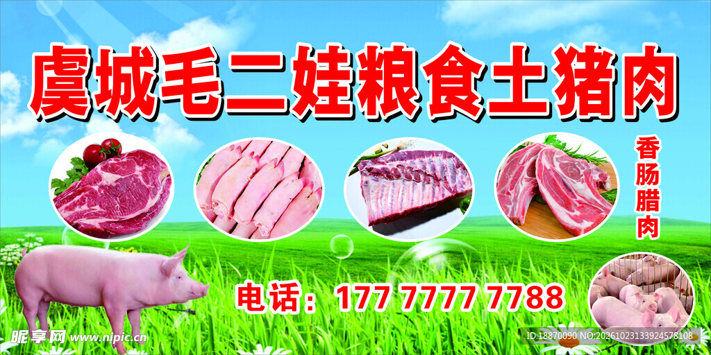 土猪肉宣传广告
