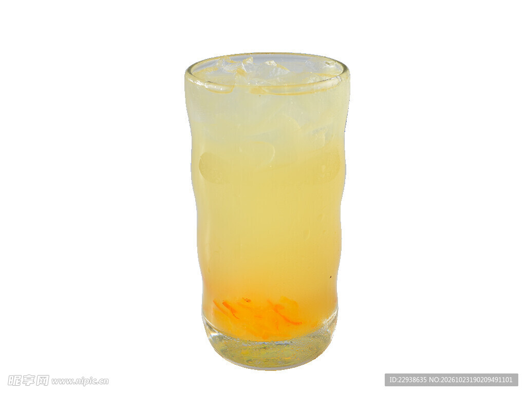 玻璃杯装鲜榨果汁