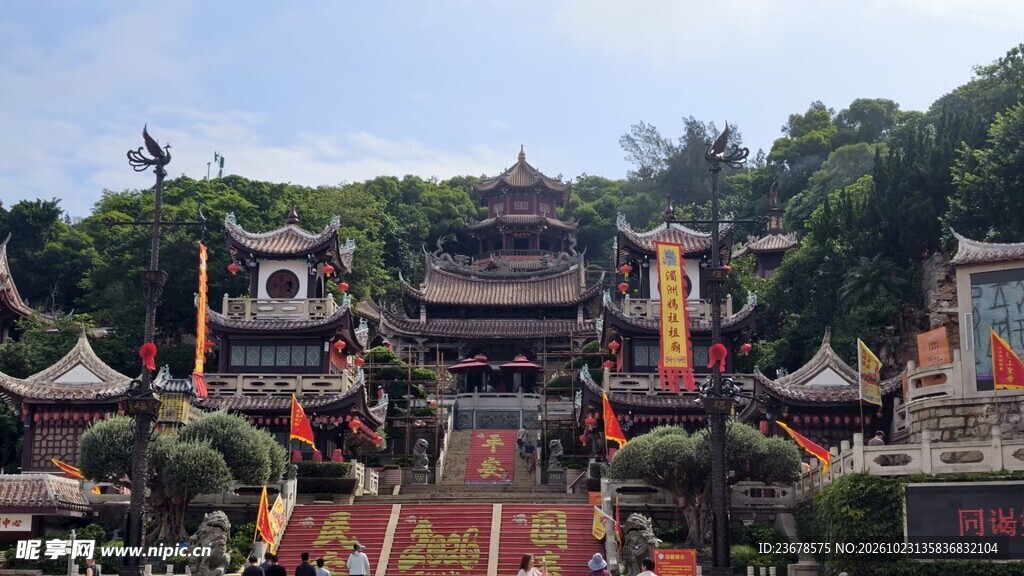 山林古寺建筑群全景