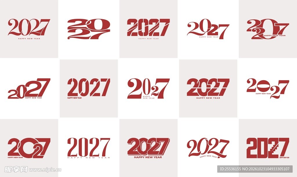 2027 字体素材