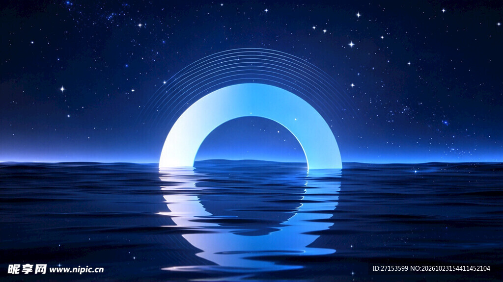 蓝色光效背景