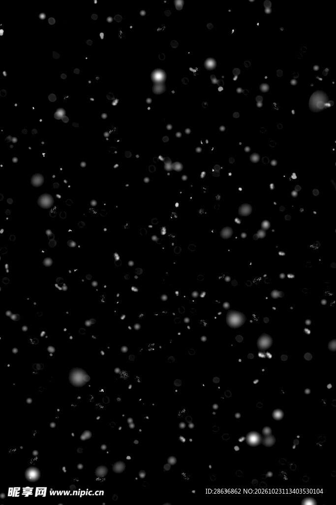 黑底虚化落雪光斑背景