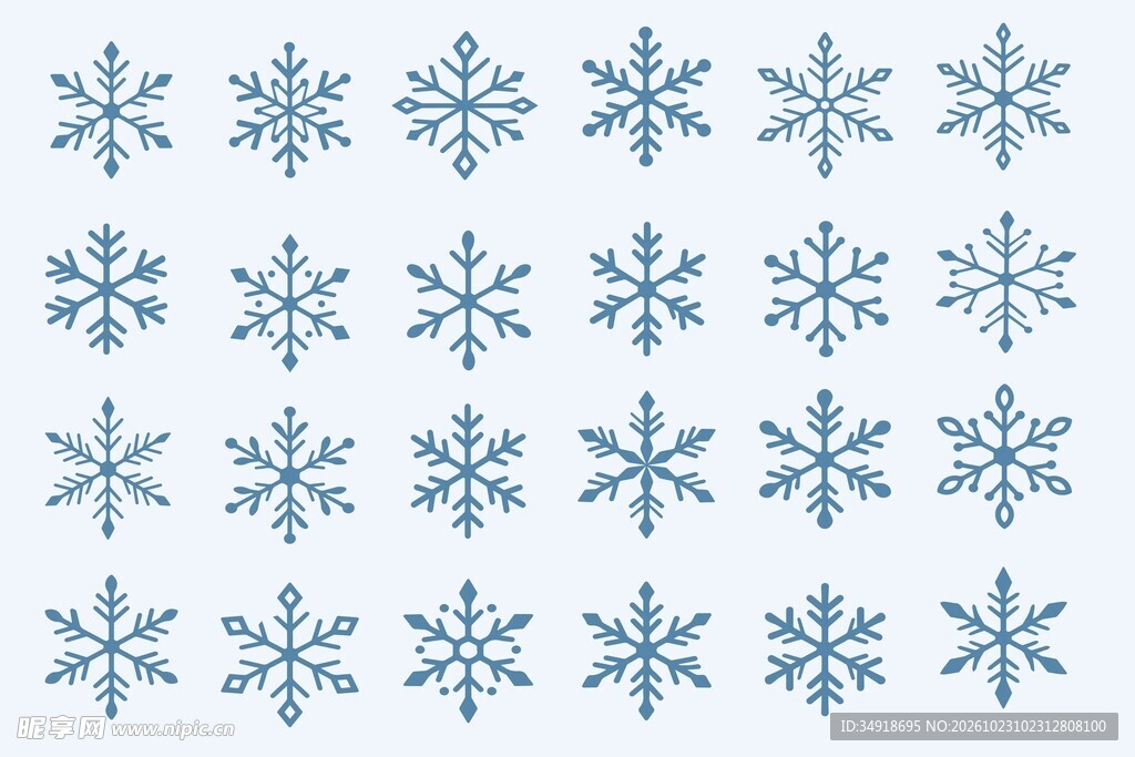 雪花图标素材
