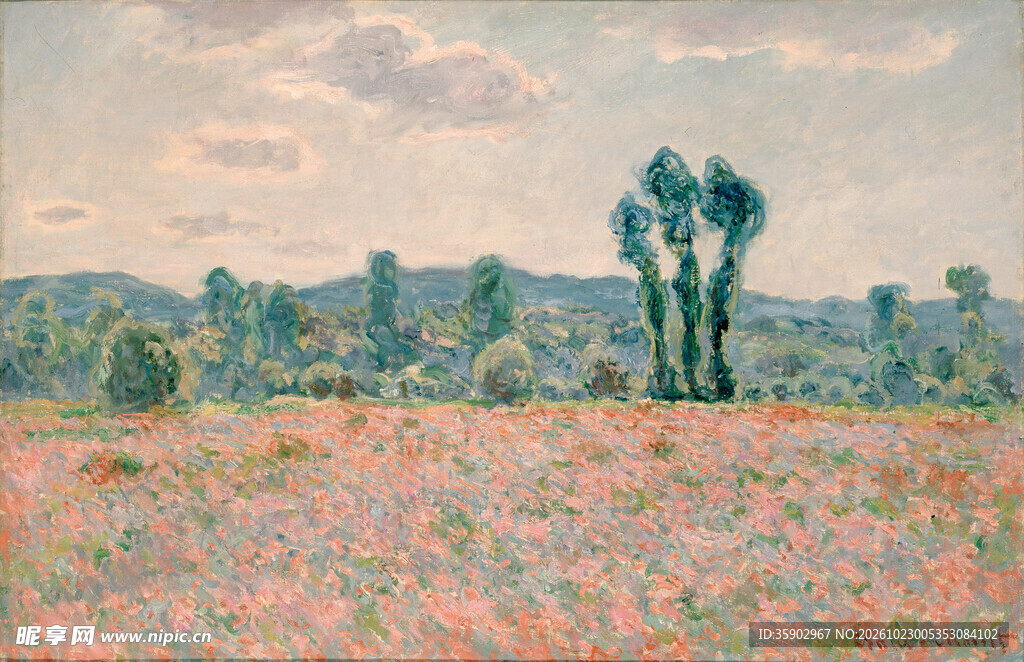 点彩派田园风景油画