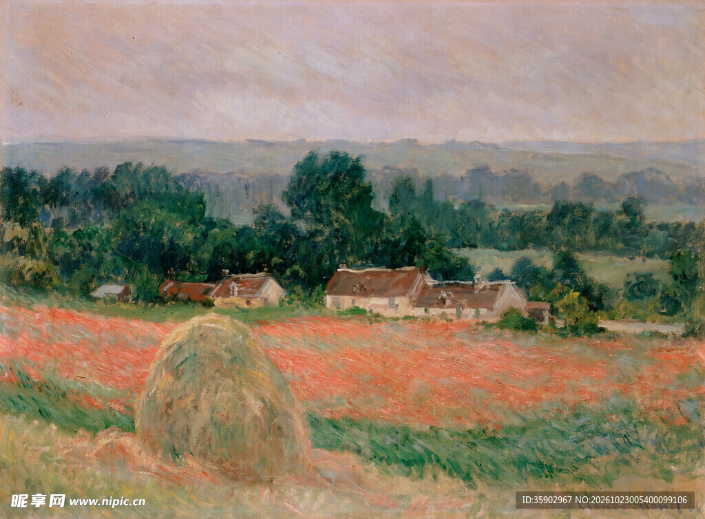 乡村田园风景油画
