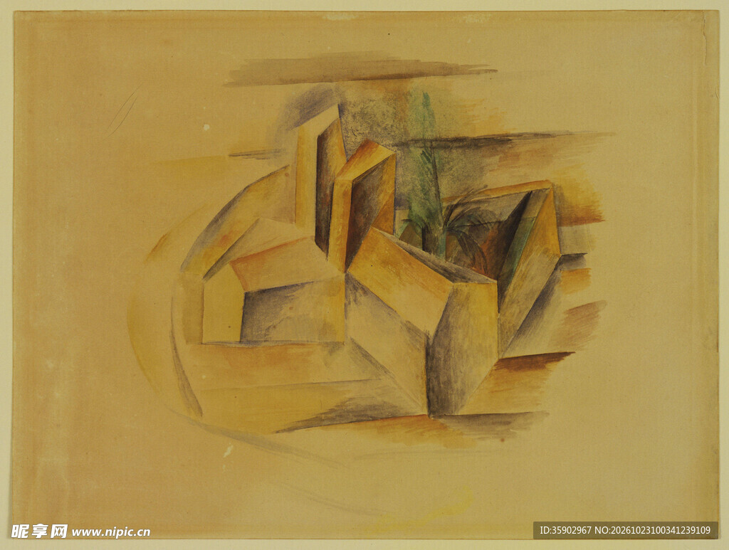 立体主义抽象静物画