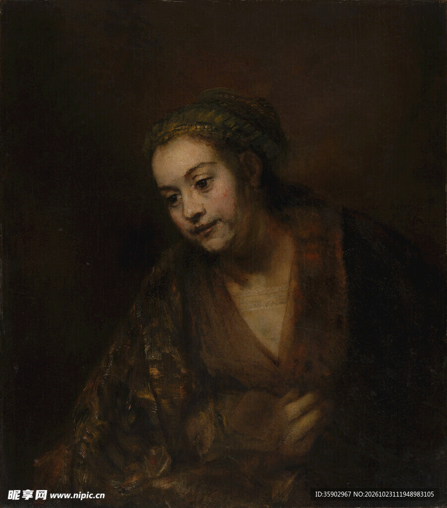 暗调古典女子肖像