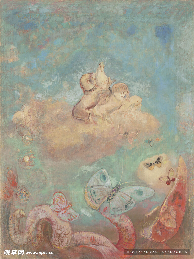 梦幻云端抽象油画