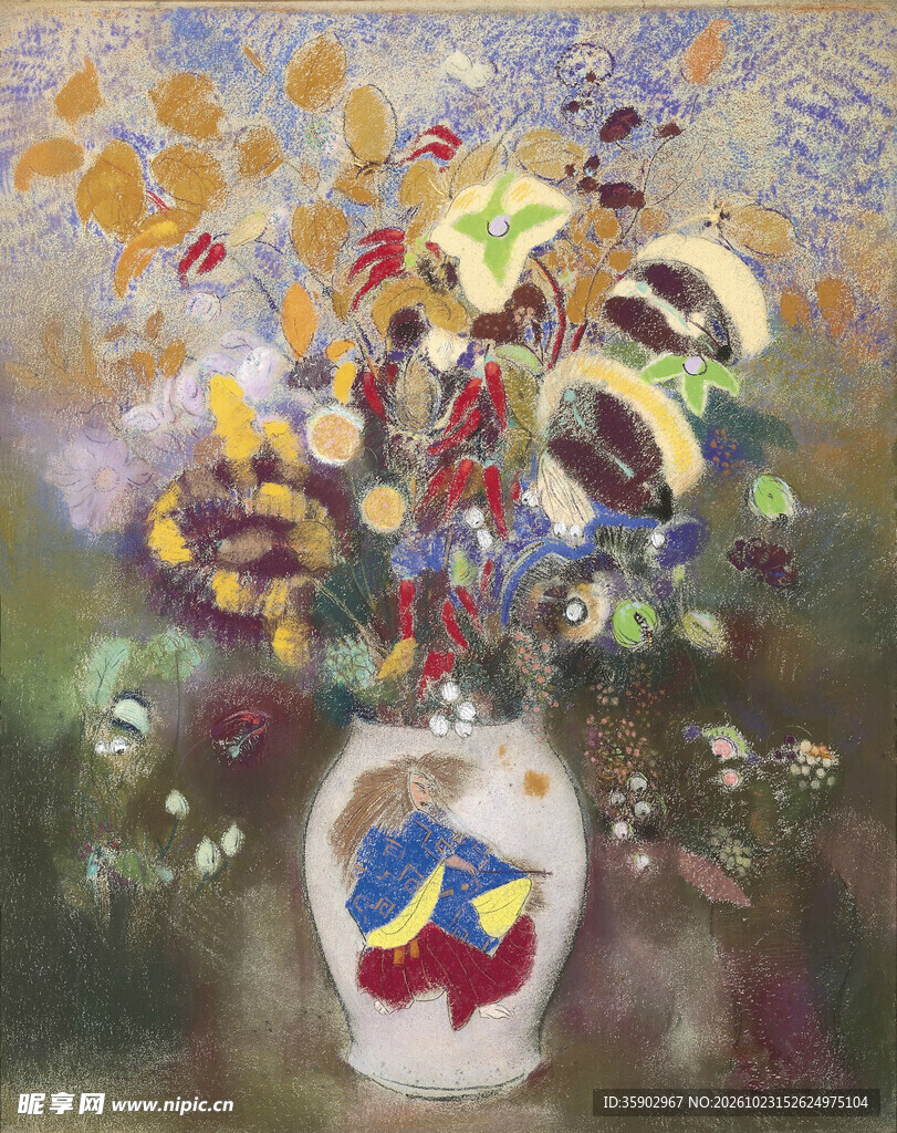 花卉静物抽象油画