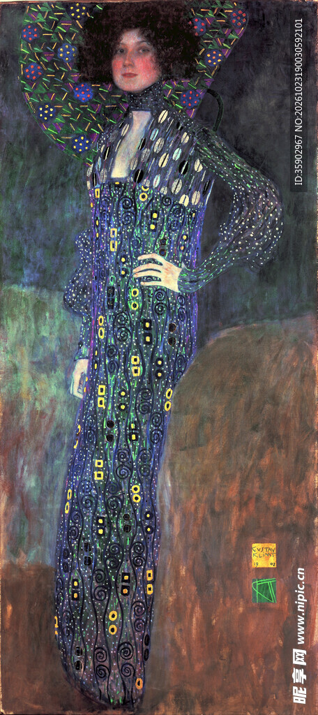 克里姆特女性肖像油画