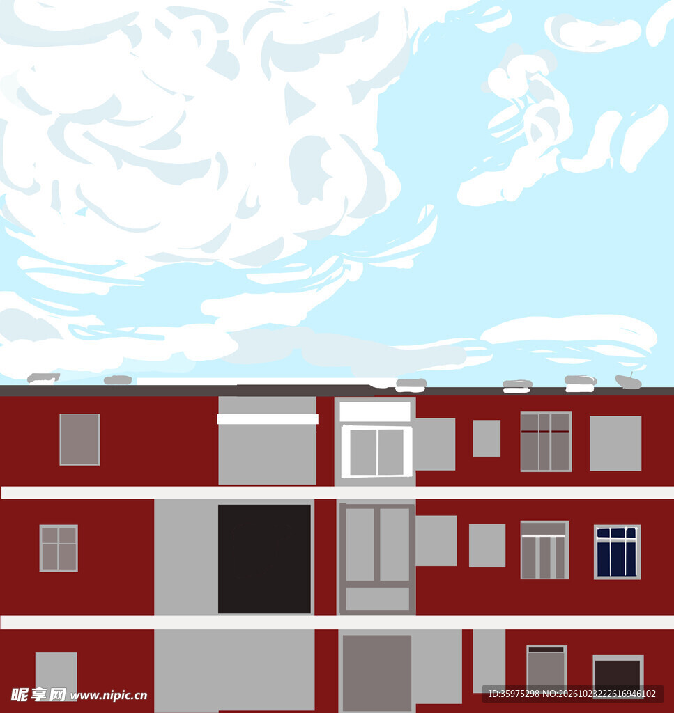 楼房插画