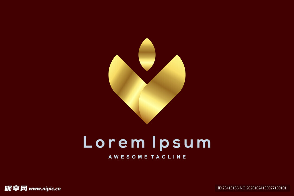 金色轻奢品牌logo设计
