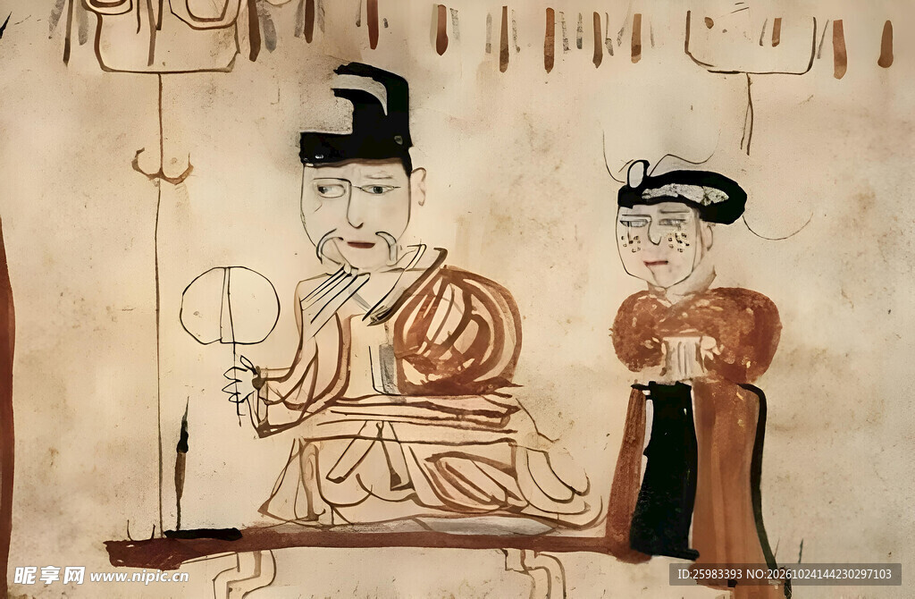 抽象人物国画