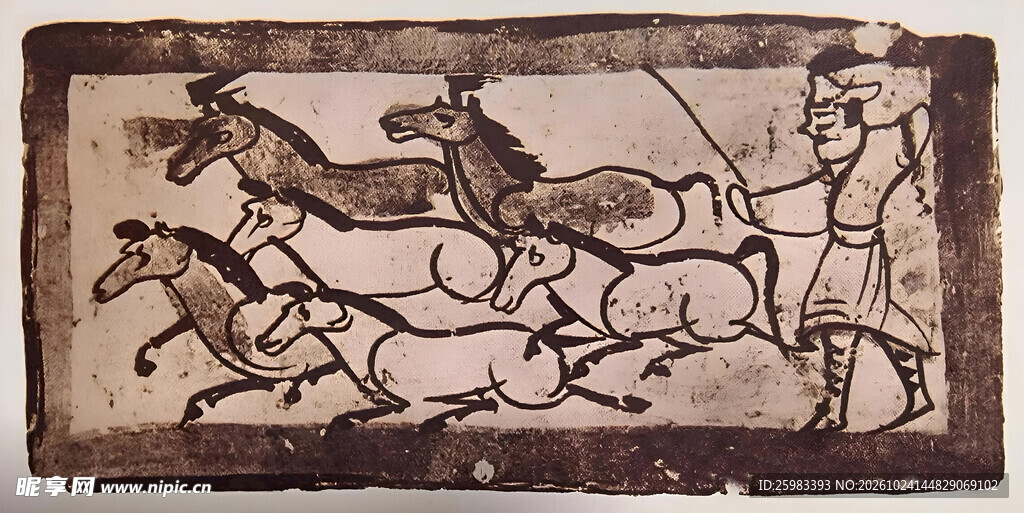 汉代牧马画像砖