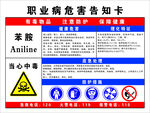 苯胺危害告知卡