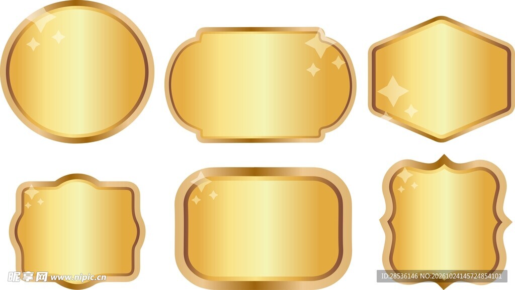 金色标签