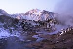 雪山晨雾山野风光