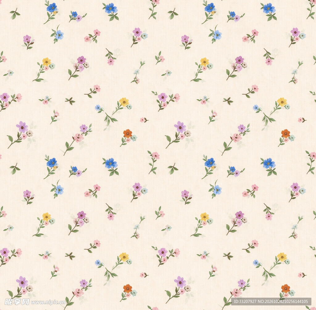 清新小碎花无缝底纹