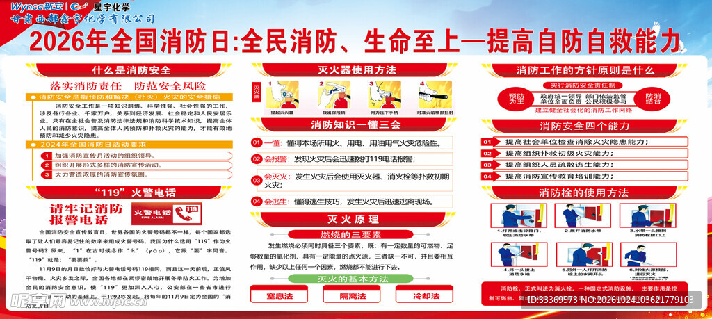 全国消防日科普宣传栏