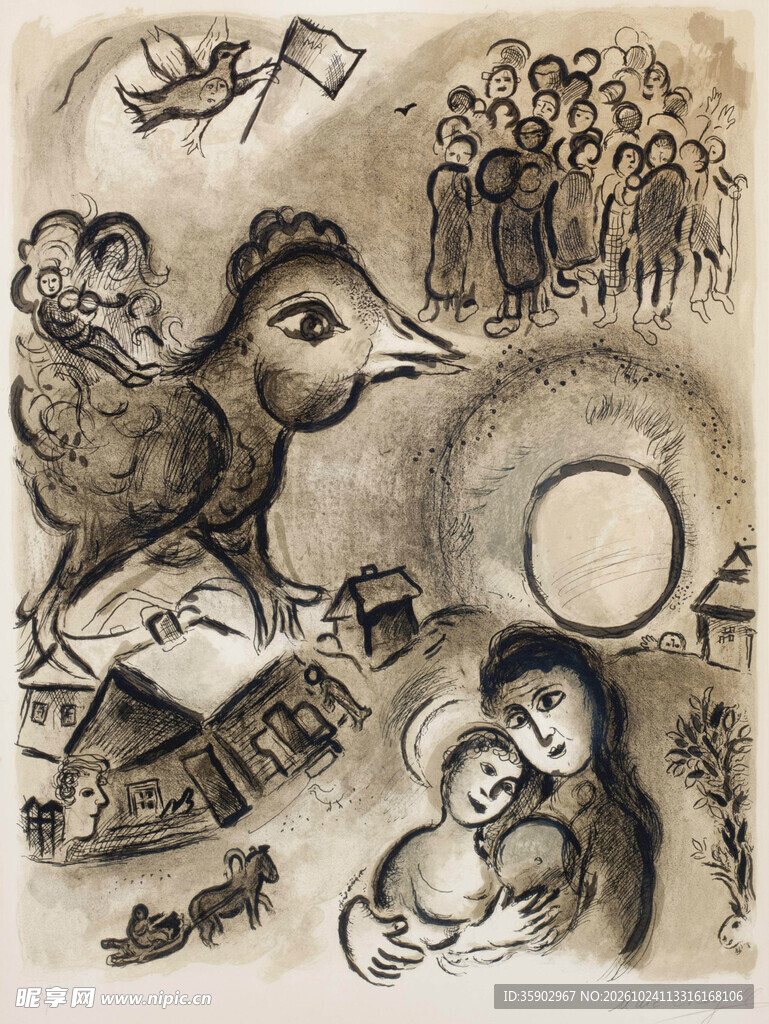 复古童话手绘插画