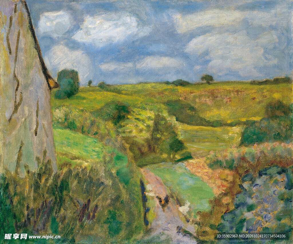 乡野田园风景油画