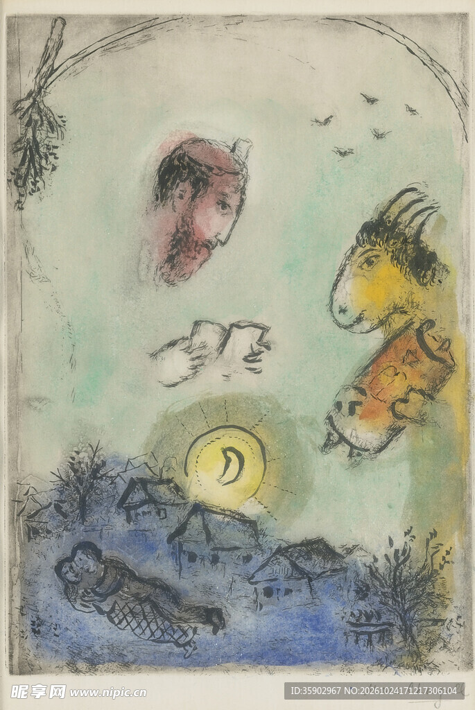 抽象梦幻水彩艺术画