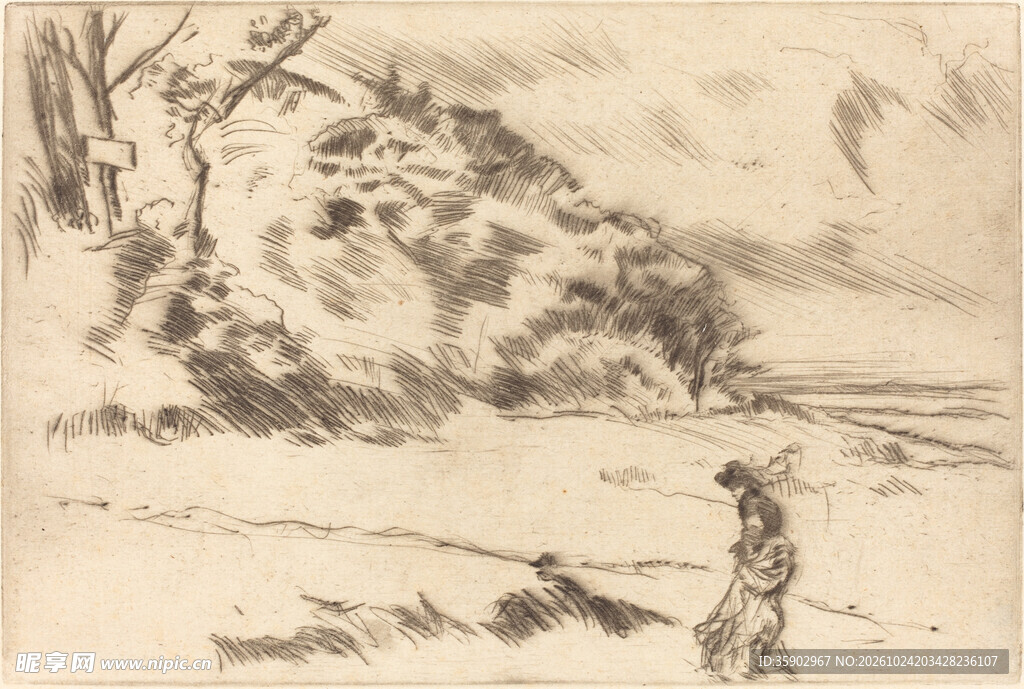 郊野水岸风景素描