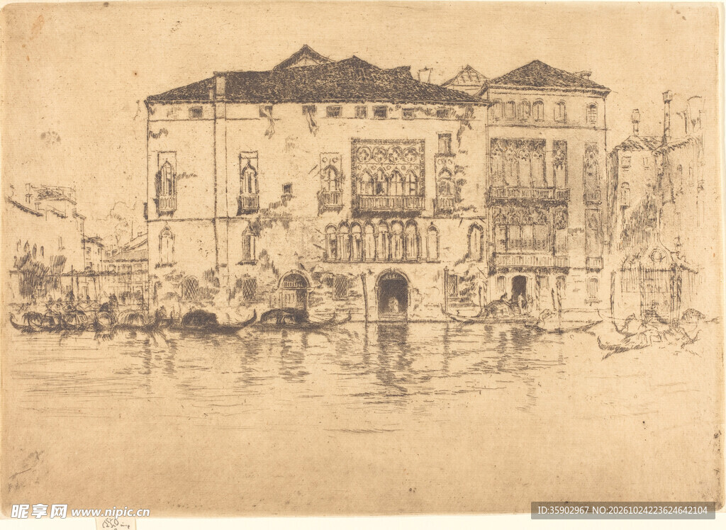 老建筑复古素描手稿