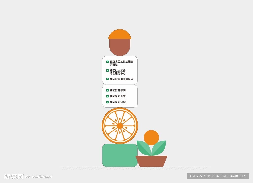 社区服务站 户外标识牌 学校导