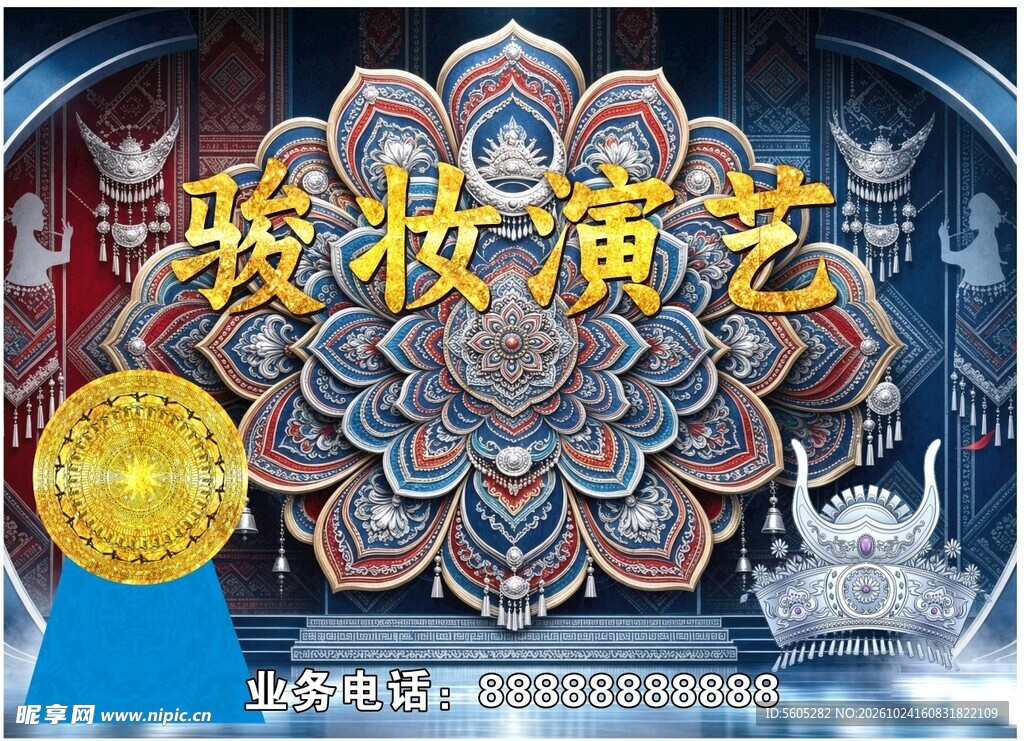苗族特色演出背景