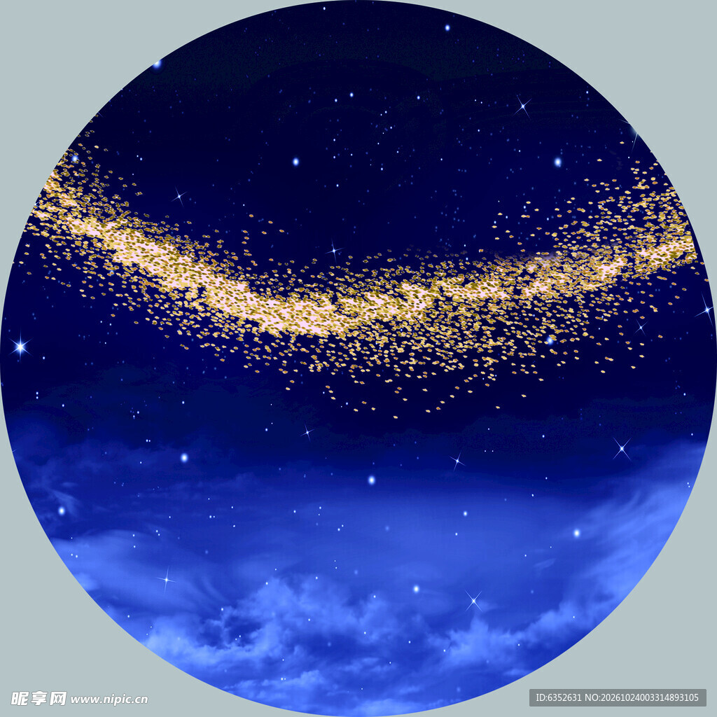 唯美圆形星空银河