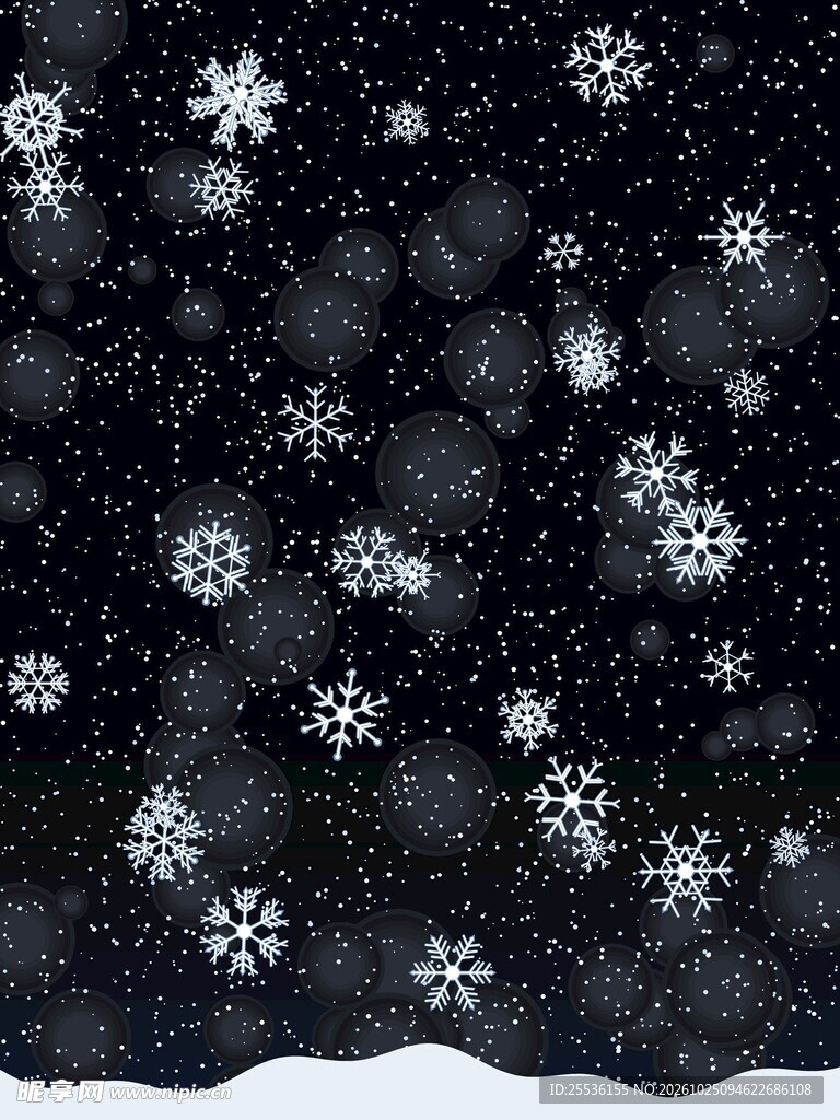 雪花气泡背景