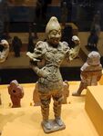 博物馆古代武士陶俑