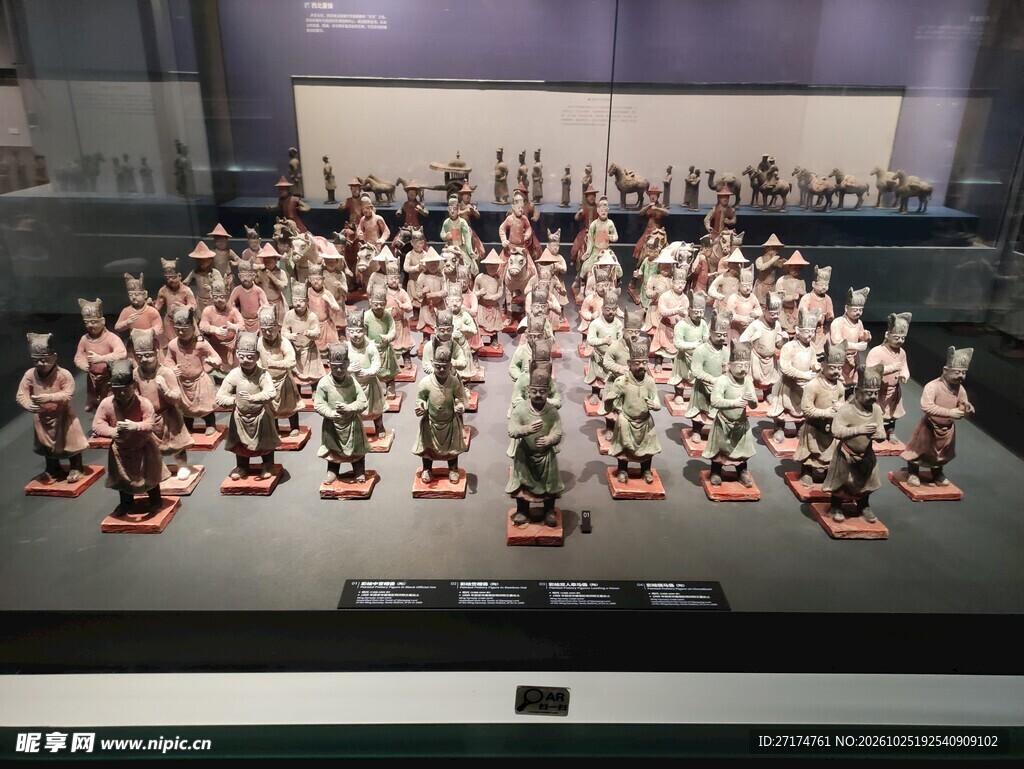 古代乐俑文物陈列