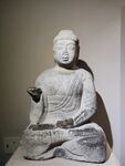 古代石雕坐佛造像