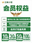 餐饮会员权益宣传海报